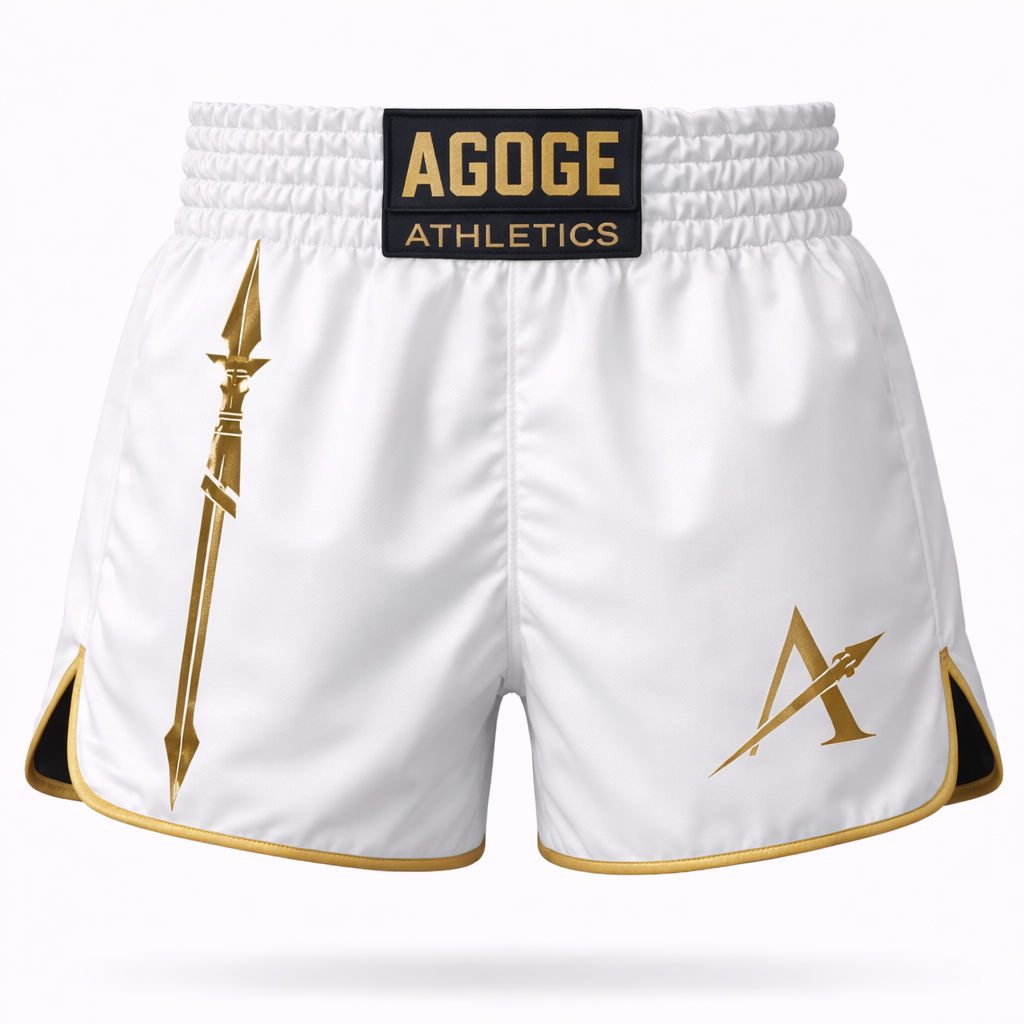 Agoge White Muay Thai/Boxing Shorts